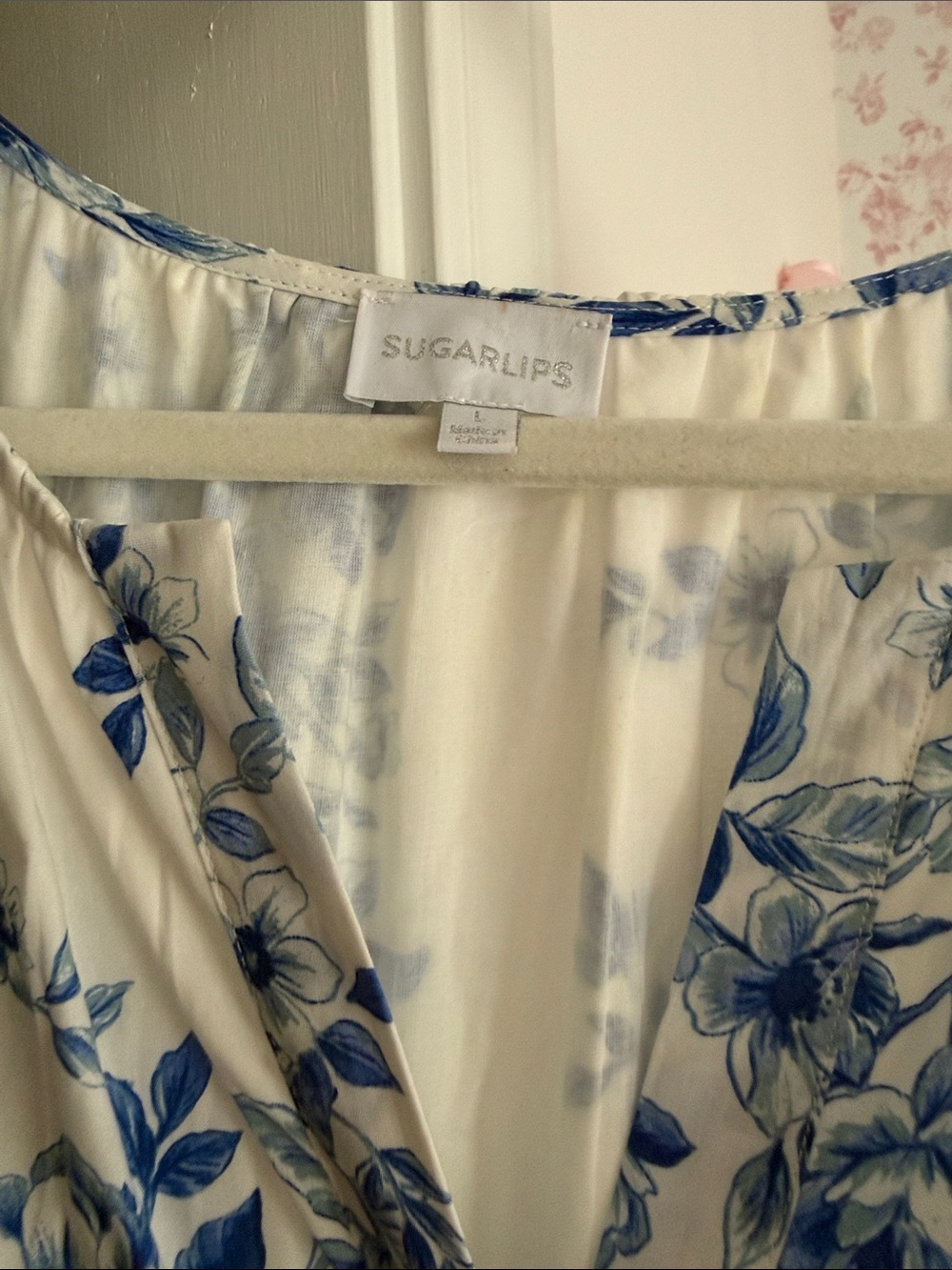 Blue Floral Maxi Dress - Picture 3 of 3